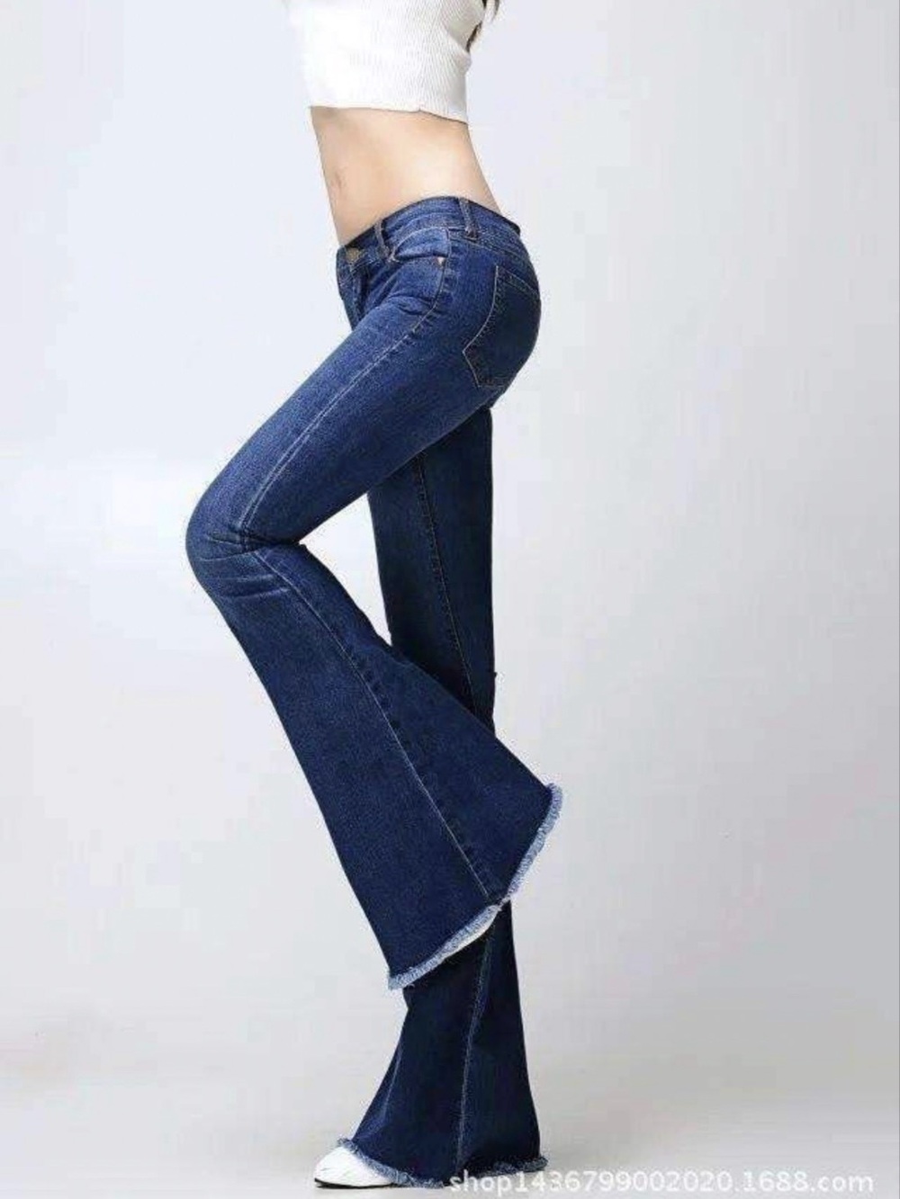 Jessica Simpson wide leg frayed hem